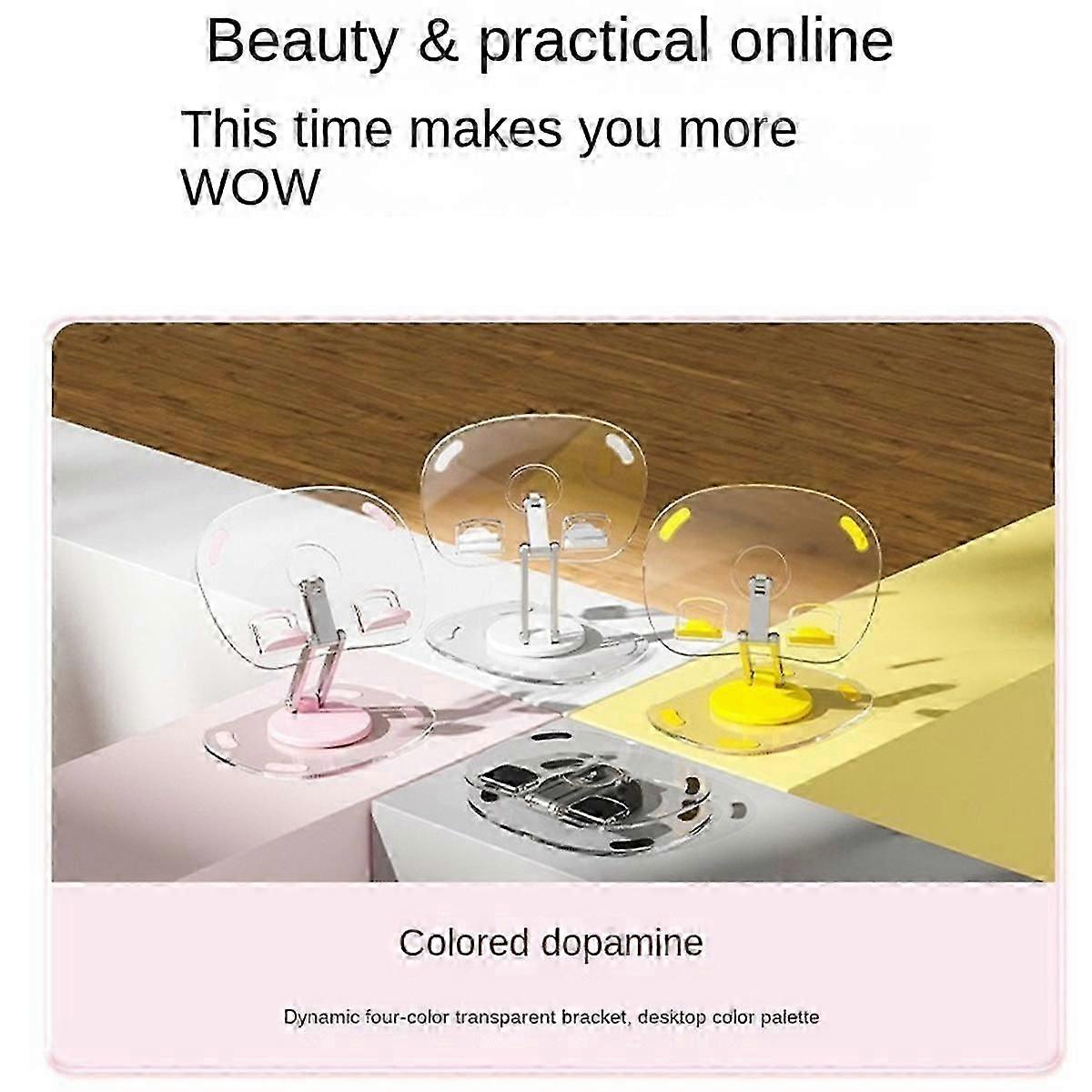 Tablet Bracket Holder Adjustable Folding Stand Transparent Acrylic Tablet Desktop Support White