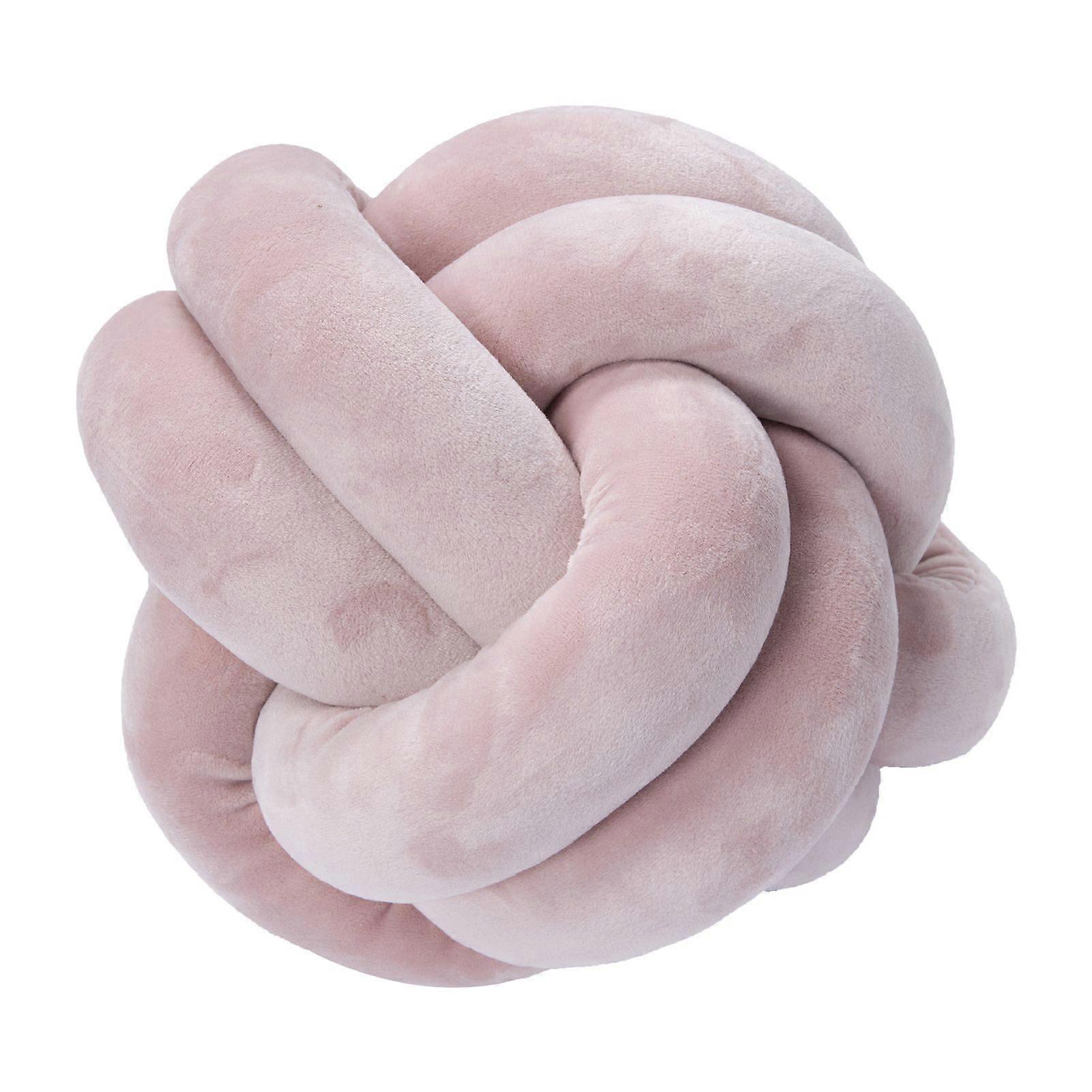 Pillow Manual Braided Knot Solid Color Round Ball Shape Plush Elastic Sleeping Companion Sofa Couch Decoration Throw Pillow Photography Cushion