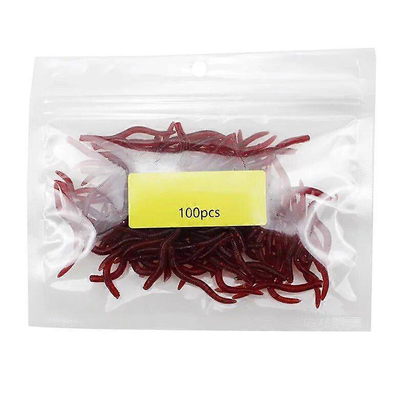 50/100PCS Soft Fishing Lures for Salmon and Catfish with Blood Smell of Worms and Authentic Greens Fishing Rings with Lifelike Fish Smell for Freshwat