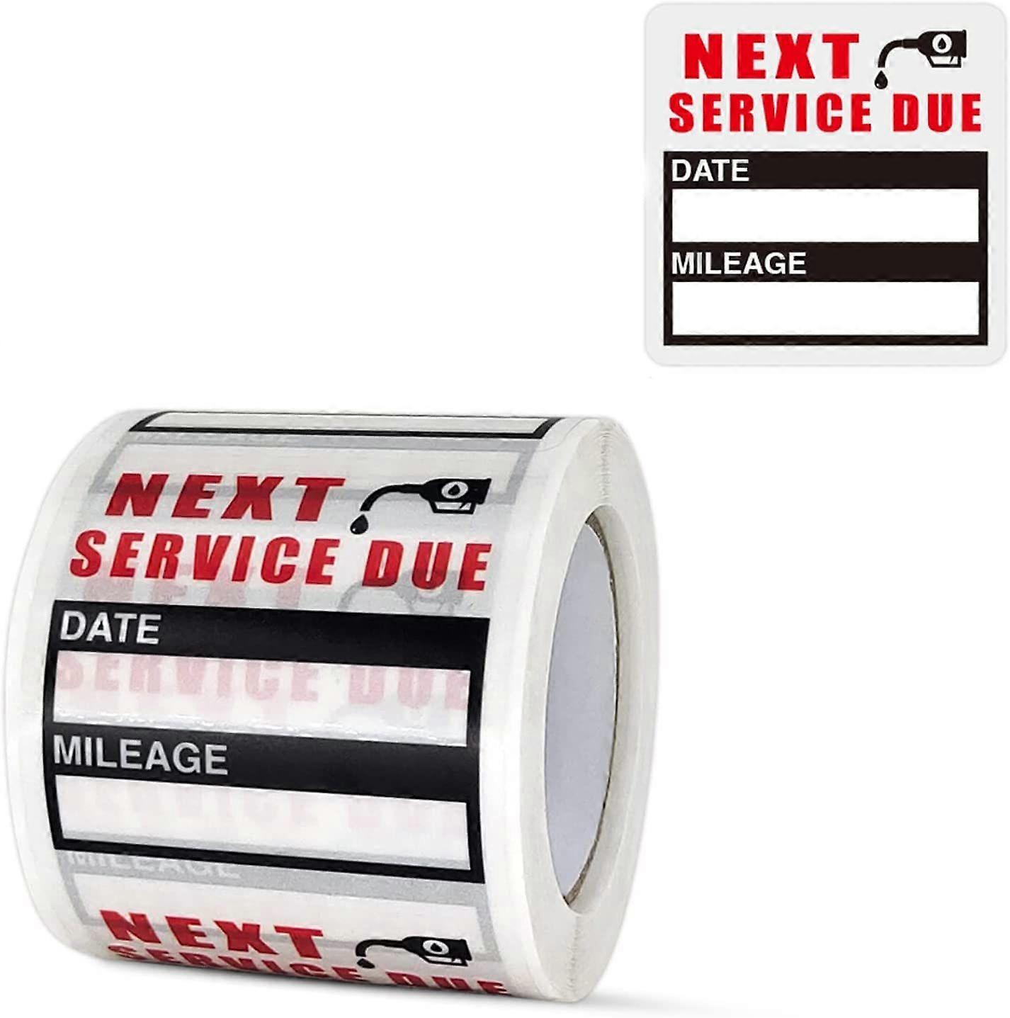 300pcs Oil Change Stickers for Windshield Next Service Due Stickers Transparent Easy-Removable & No Residue 2"x2" (A)