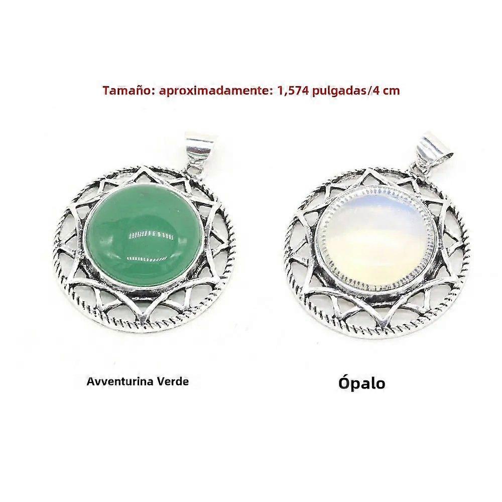 Natural Water Crystal Pendulum 40mm Round Rose Quartz & Opal Charms for Jewelry Making Necklace & Earring Accessories 2pcs/Set