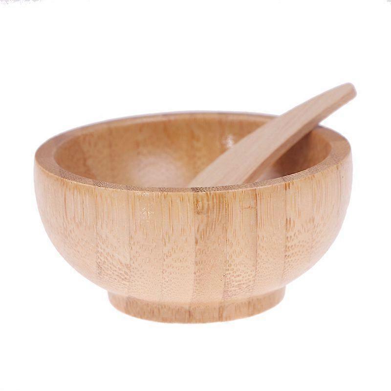 Bamboo Facial Mask Tool Set with Spoon Emptying Makeup Container Set and DIY Utensils