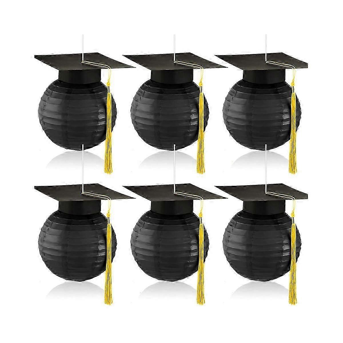 Graduation Cap Hanging Paper Lanterns Grad Cap Paper Lanterns Graduation Lanterns with Black Grad H