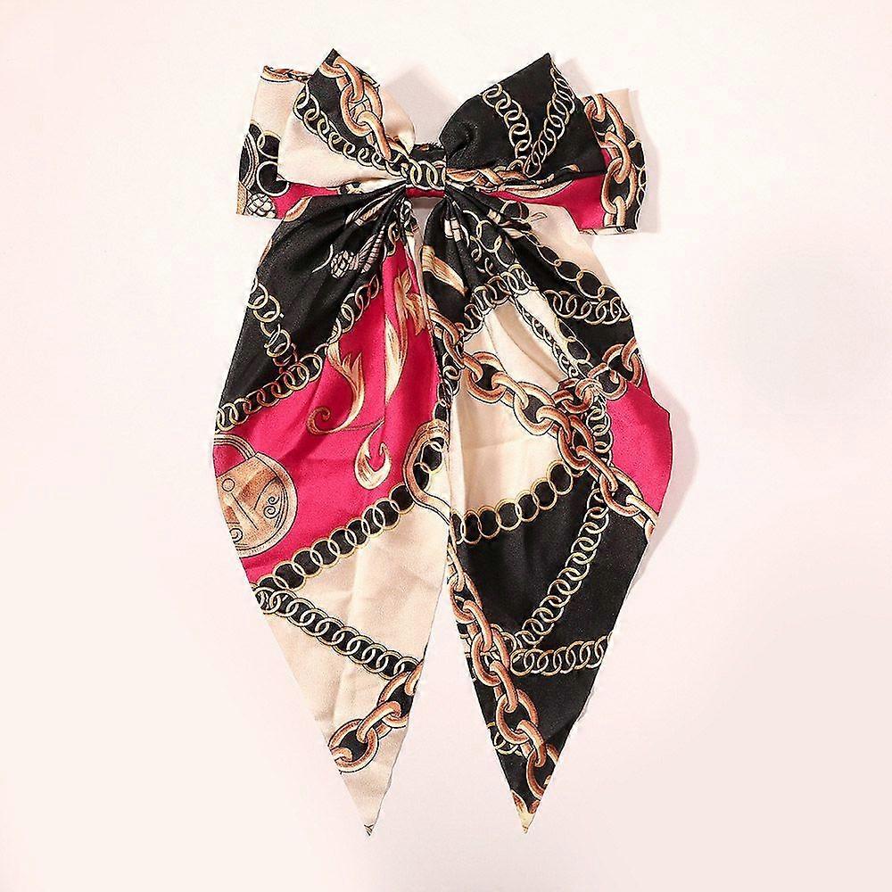 סרט Hairclip בציר סאטן קשת Bow Bowknot סיכת ראש נשים קליפ שיער