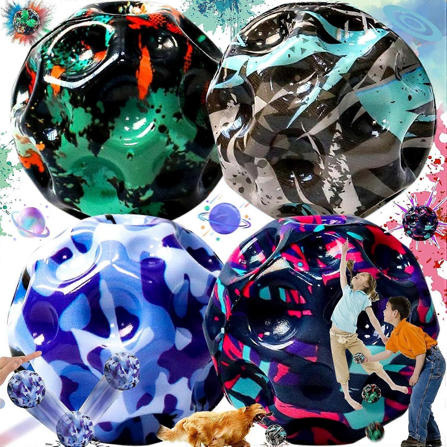 Pieces Astro Jump Ball, High Bounce Rubber Ball, Moon Bouncing Ball, Kids Rubber Ball Bounce Ball, Space Jump Ball, Party Favors for Kids(Multicolor