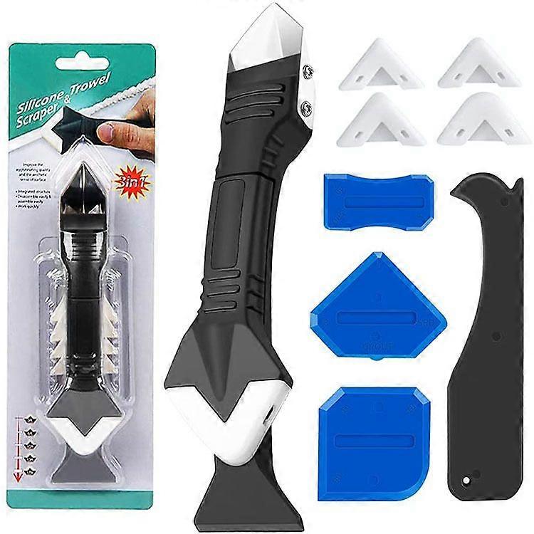 in 1 Joint Removal Tools, Silicone Scraper, Silicone Grout Scraper Smoother Kit, with Scraper, Caulking Joint Tool, Multi-Purpose Cleaning Scraper, f