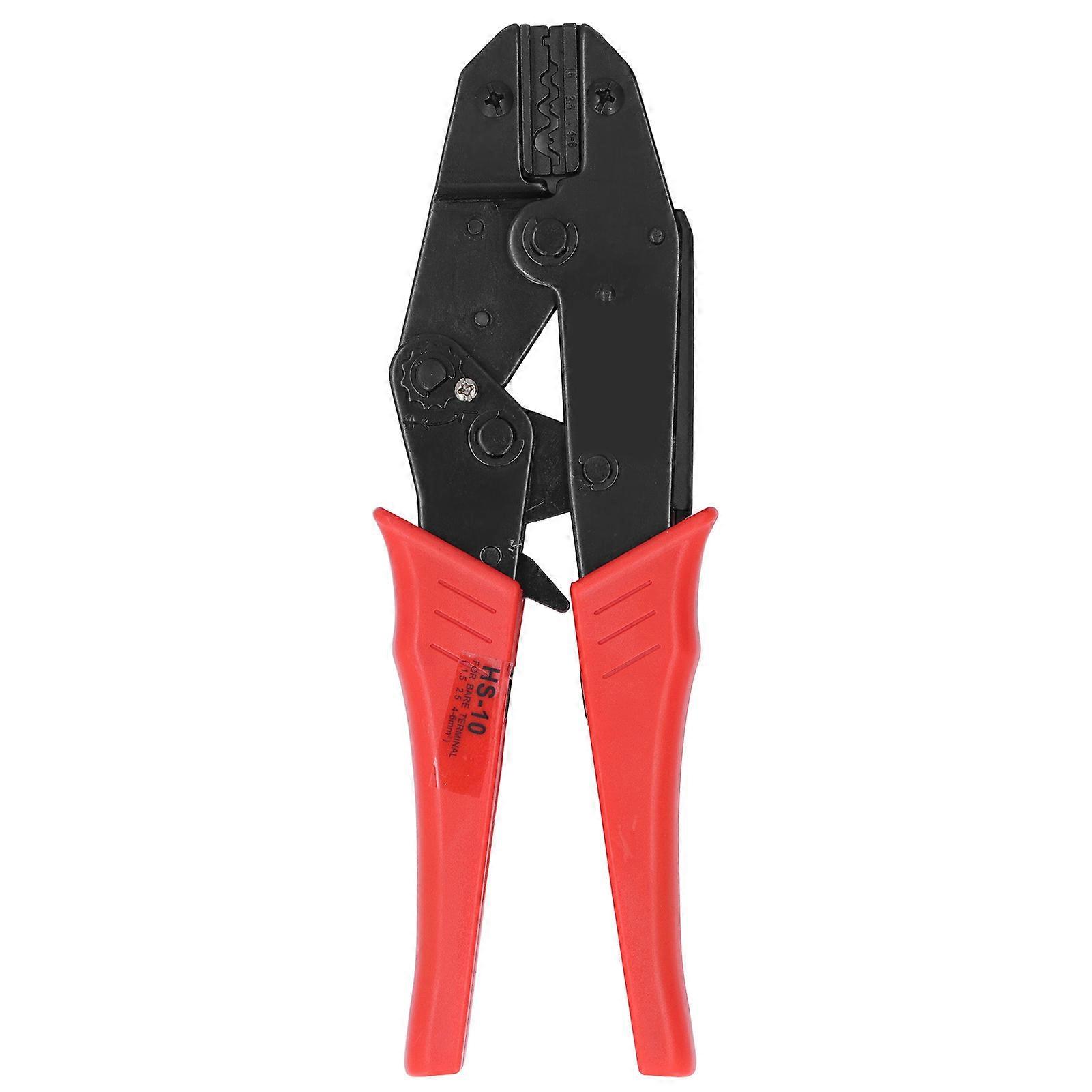 Wire Crimper Automatic Locking Ratchet Pliers for Bare Terminals, Compact Carbon Steel, Electrical Tool for Easy Crimping