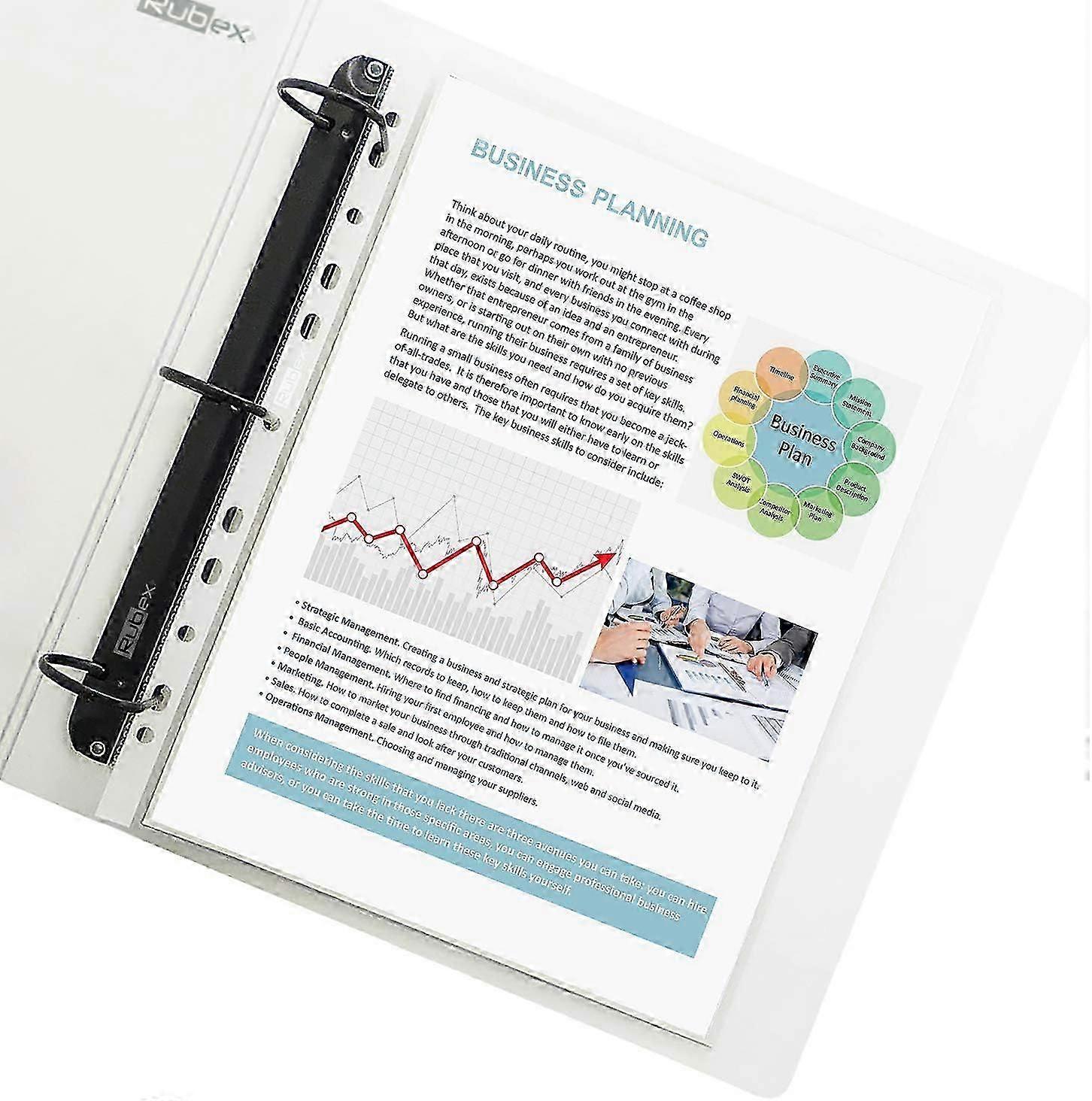 Protetor de papel, comporta folhas de 8,5 x 11 polegadas, carregamento superior de 9,25 x 11,25 polegadas, transparente, reforçado com 11 furos (100 folhas)