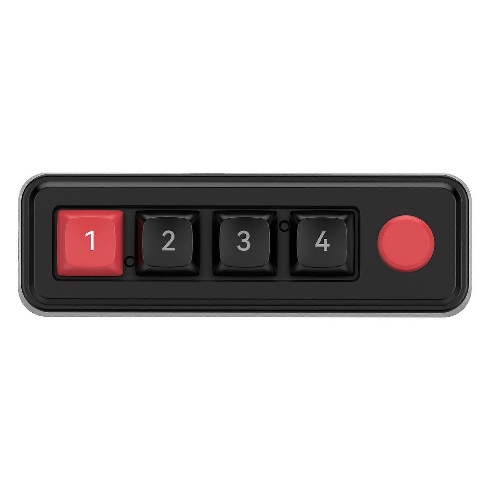 4 Key Mini Keypad Mechanical Gaming Keyboard with Hot Swappable Key and USB C Port Color Lighting Adjustment