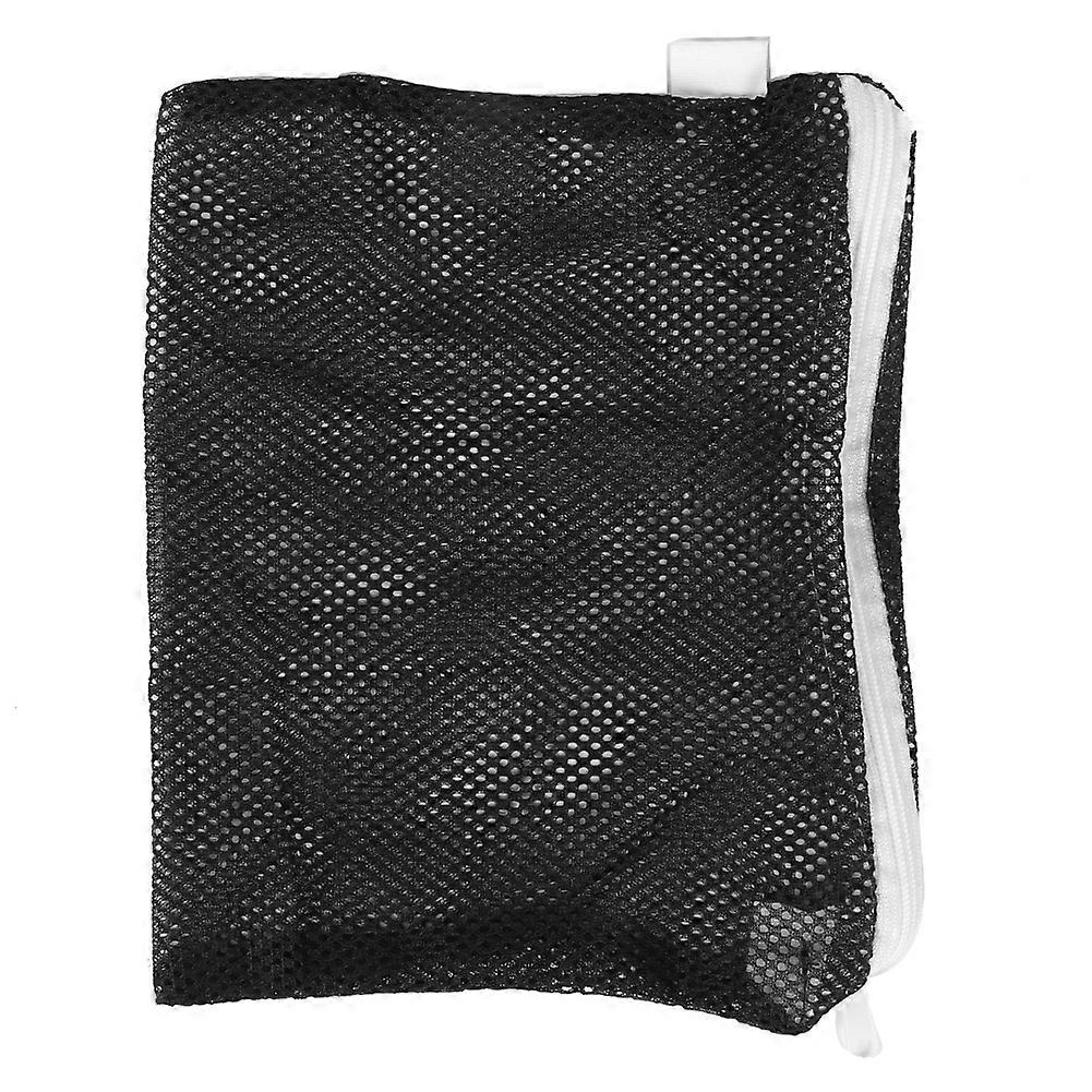 Aquarium Filter Media Bags 10pcs Nylon Mesh Zipper Bags for Fish Tank 25x30cm Black Durable and Reusable