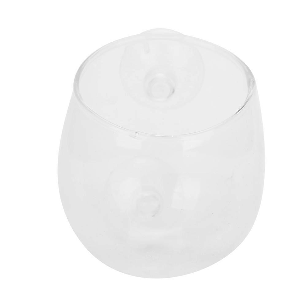 Glass Transparent Crystal Clear Aquarium Plant Pot for Fish Tank Decoration, 10cm Size, Durable Material