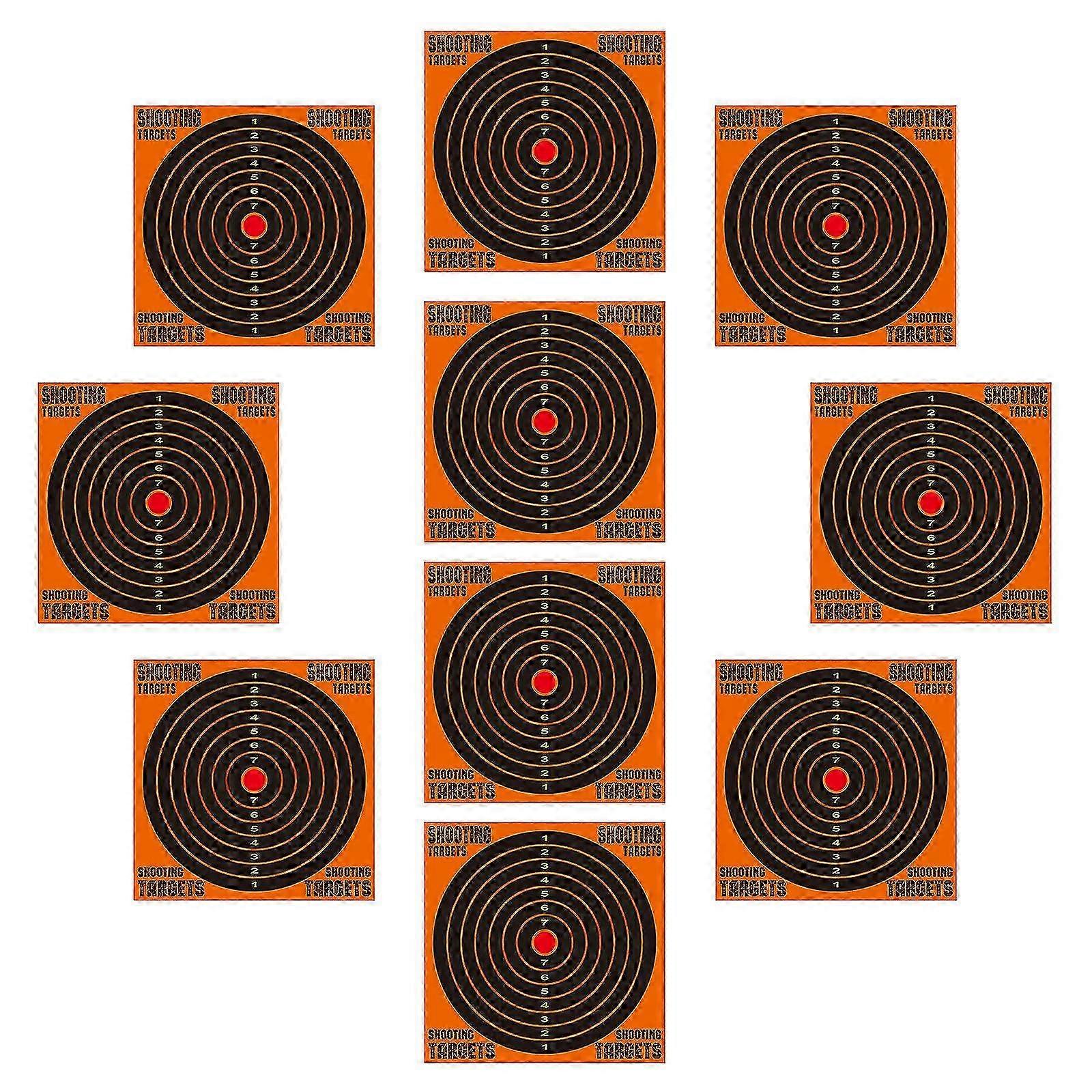 12-Inch Fluorescent Shooting Target Paper - Durable Splash Training Sheets, 10-Pack