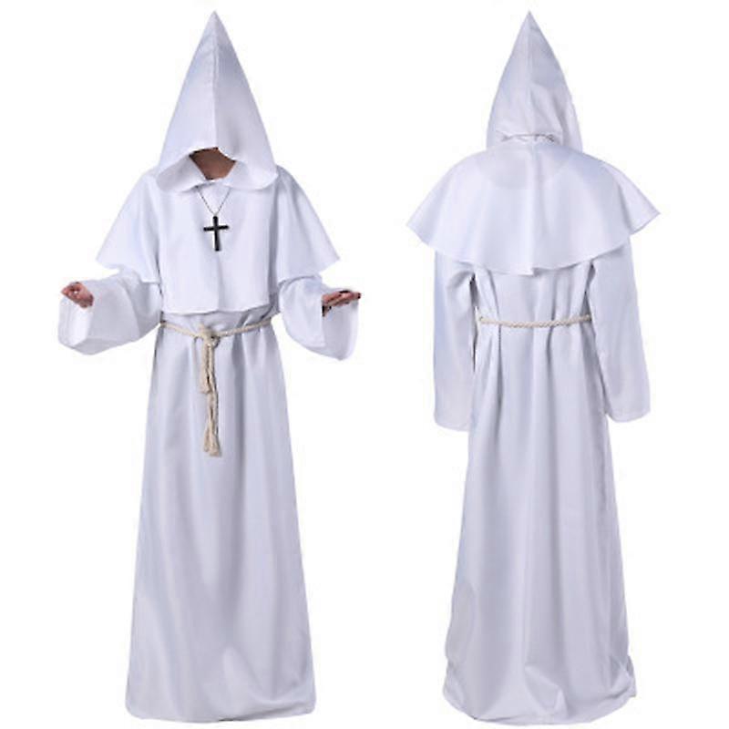Scione Wizard Costume Cosplay Medieval Monk Friar Robe Priest Costume Ancient Clothing Christian Suit
