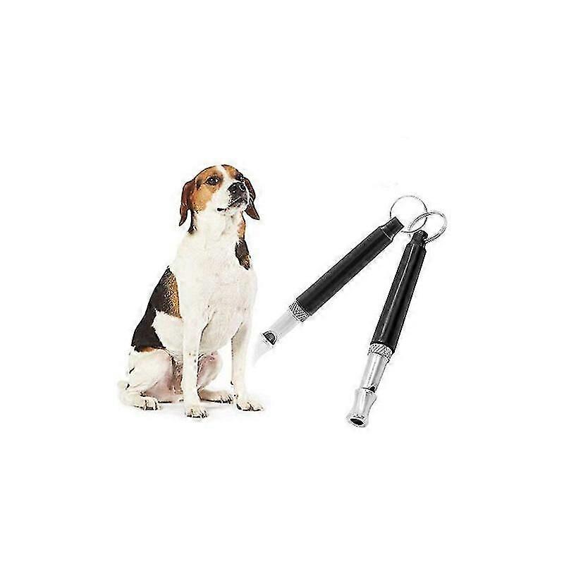 2 Pack Adjustable Pitch Dog Whistle With 2 Strapto Lanyards Stop Barking Ultrasonic Training Tool Bark Control For Dogs 8*0.7cm