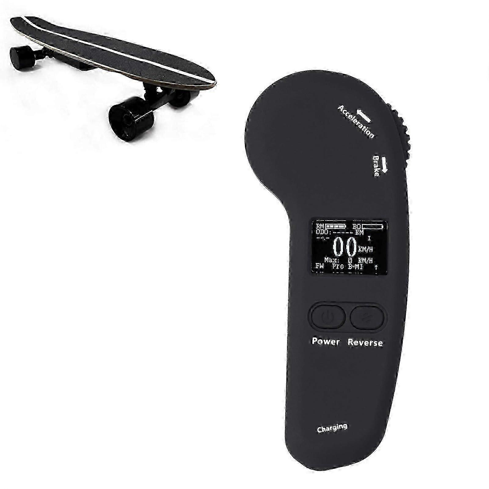 Electric Skateboard Remote Control, Electric Skateboard Wireless Remote Controller with LED Display and Adjustable Speed Braking, Mini Remote Controll