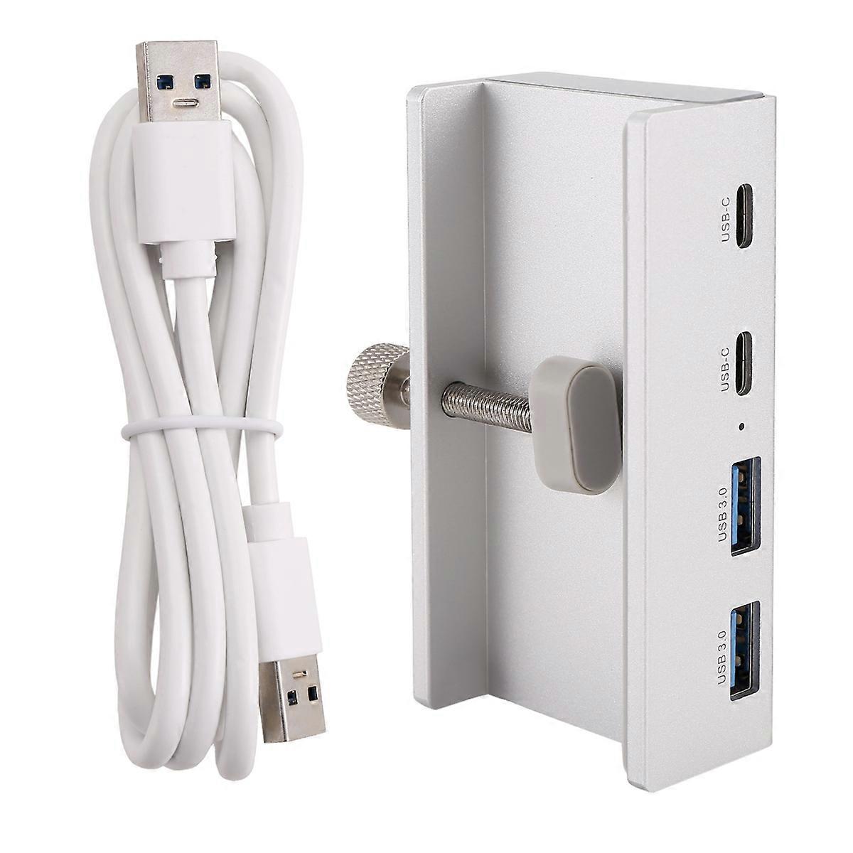 USB 3.0 Hub Aluminum Clip-on TypeC Hub Desktop Splitter for Laptops