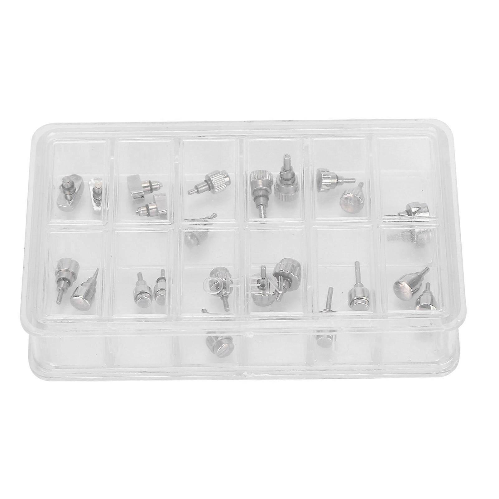 12 Grids/Boxes Watch Repair Tool Push Button Watchmaker Accessory