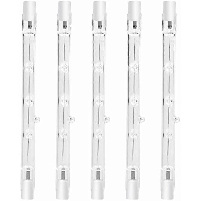 100W R7s Dimmable Halogen Bulb, Warm White Spotlight (5pcs)