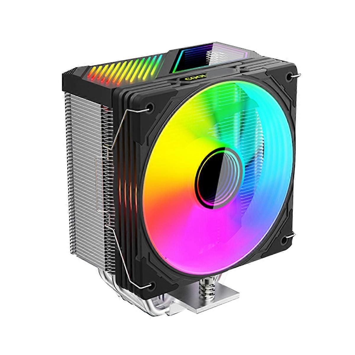 GT600 Digital Display CPU Air Cooler with 1800RPM ARGB PWM Cooling Fan High Airflow Radiator for Ef