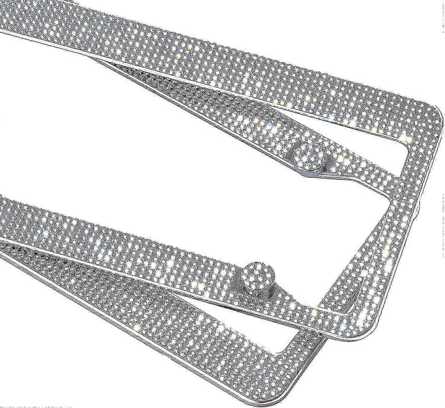 2 אריזות קריסטל פרימיום נירוסטה בלינג מסגרת צלחת צלחת (קריסטל)