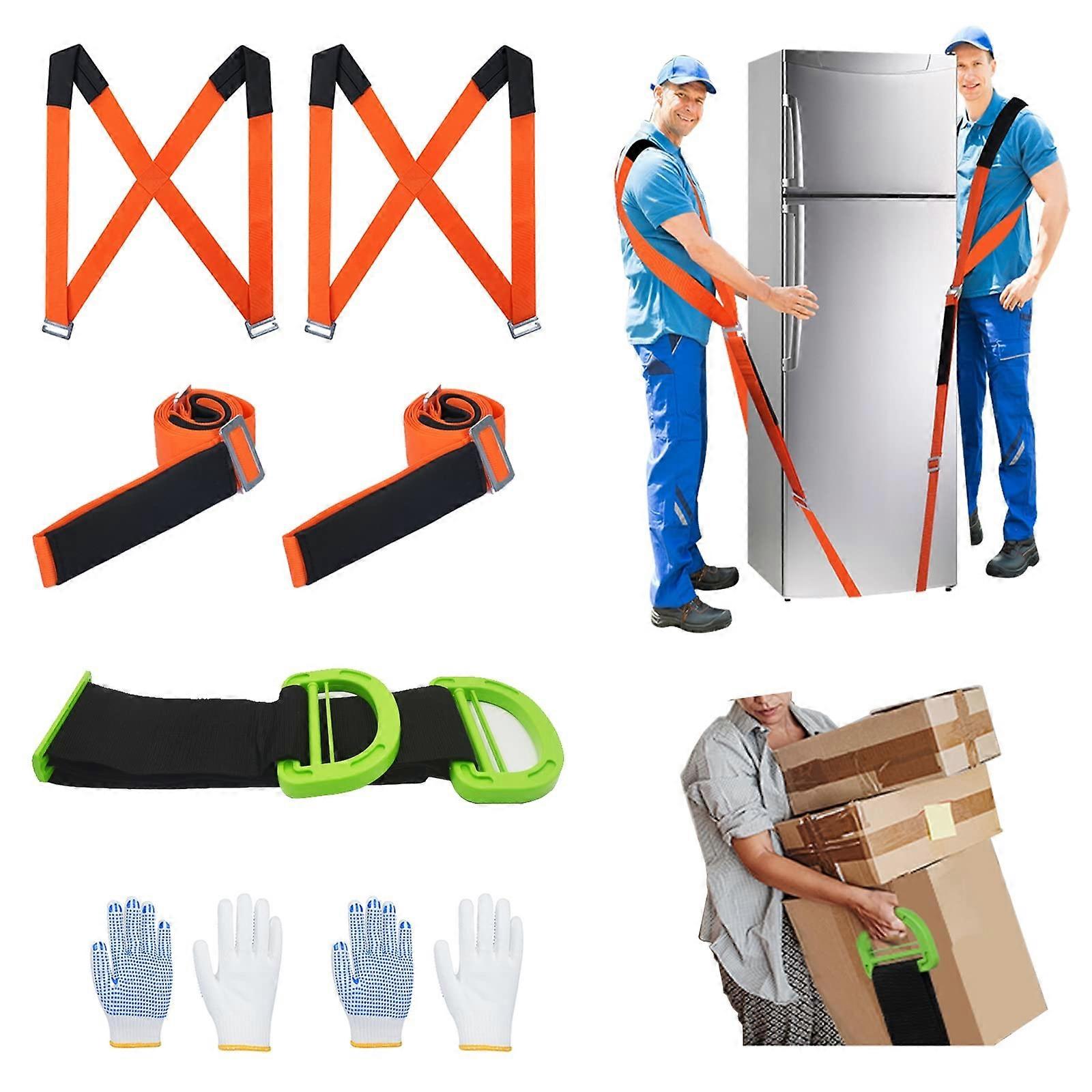 A pair of thickened carrying straps for carrying heavy objects such as mattresses, sofas, furniture, etc., professional handling