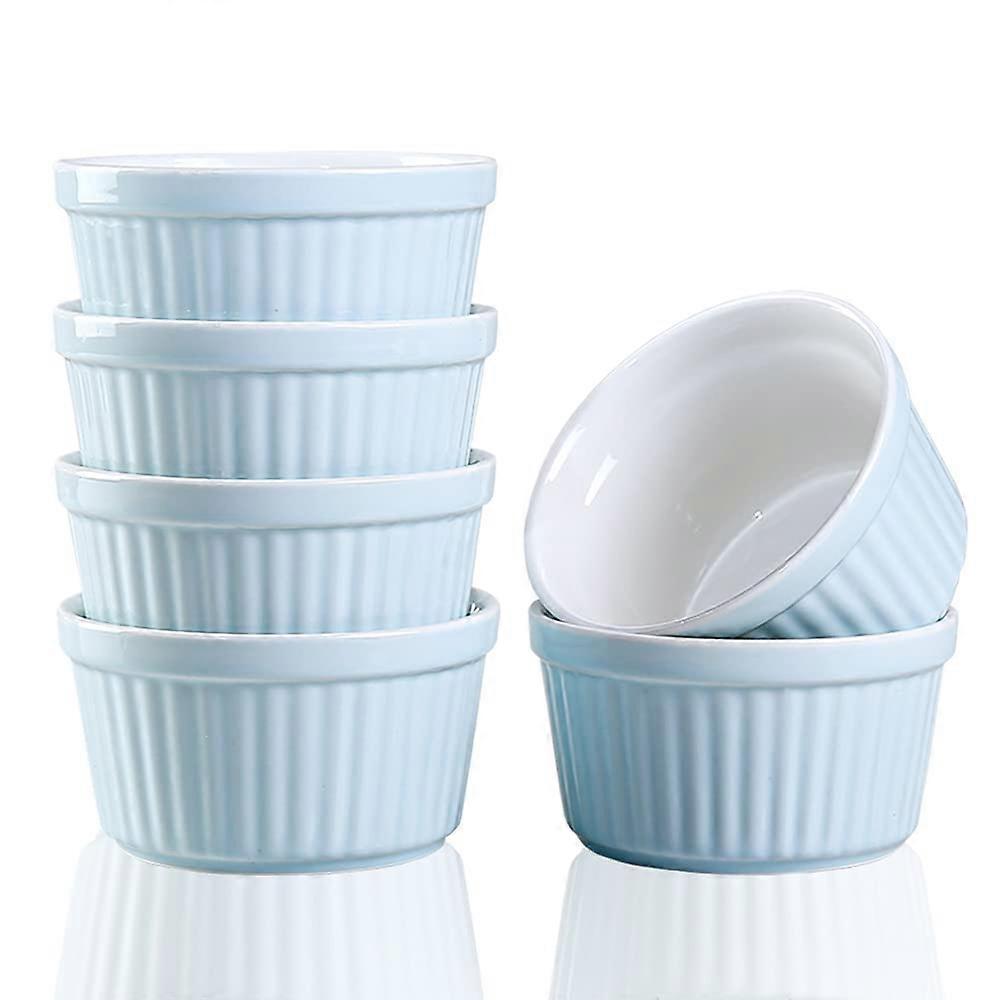 6 Set Oven Safe Colorful Ramek for Baking and Serving 6oz