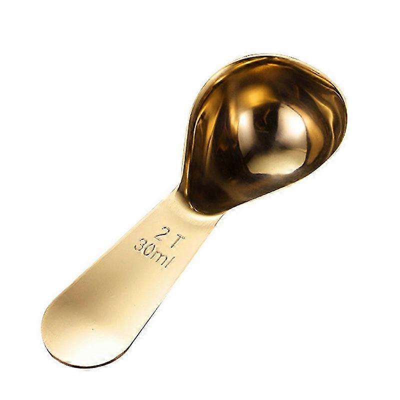 15/30ML Cucchiaio dosatore per caffè 304 in acciaio inossidabile 304 Manico corto Latte in polvere per uso alimentare-15ml-Oro