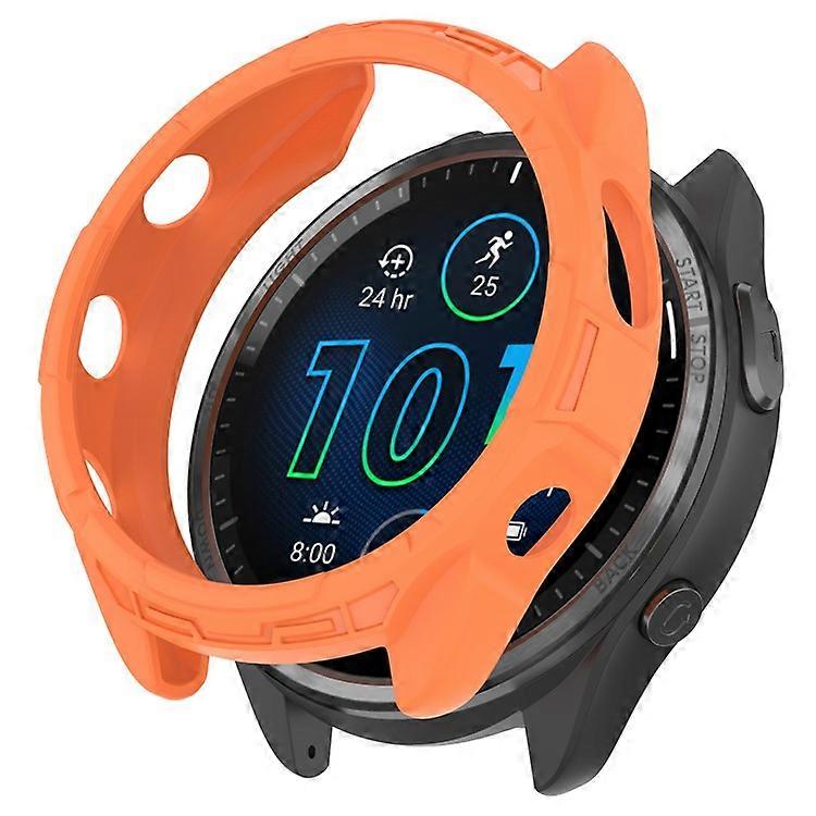 Compatible For Garmin Forerunner 965 TPU Watch Case Hollow-out Rugged Bumper Cover