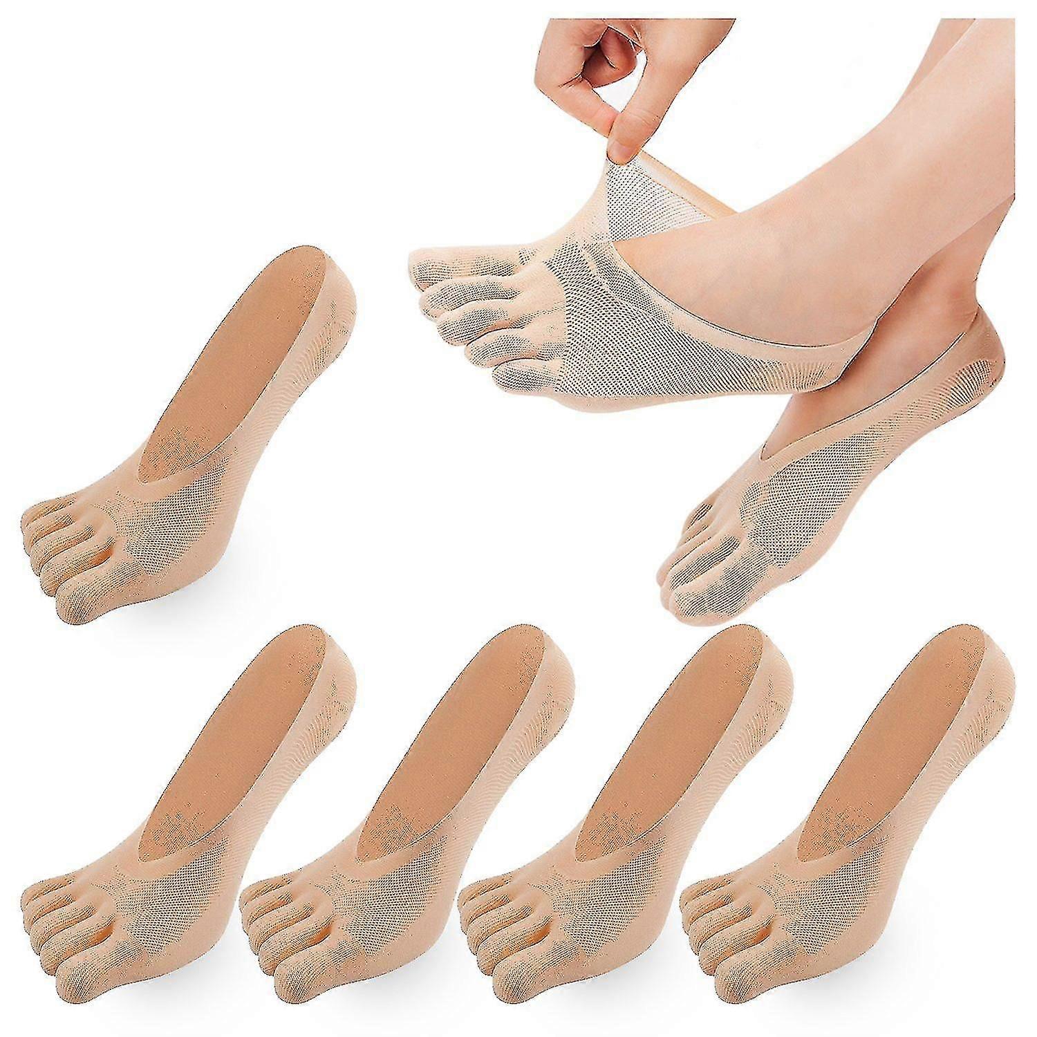 10 Pairs Women Toe Socks Five Finger Socks Soft And Breathable Low Cut Ankle Socks