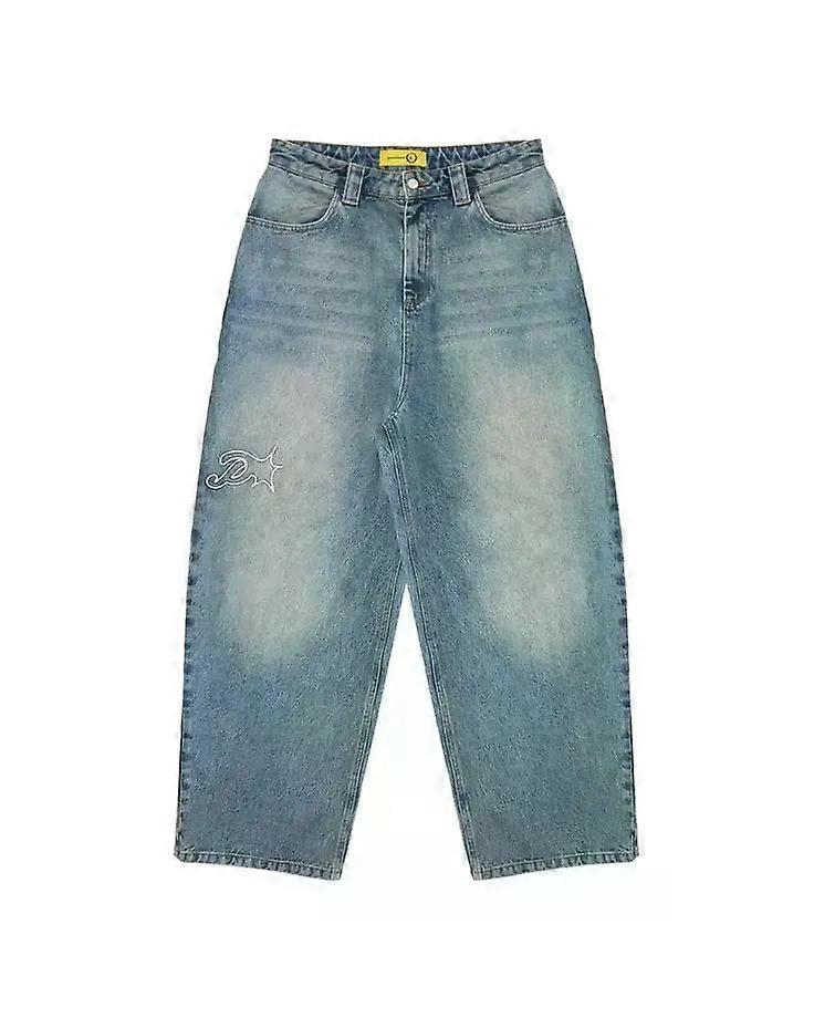 SStreetwear فضفاض جينز السراويل الدنيم الجديدة Y2K أزياء هاراجوكو الهيب هوب الجينز للنساء الرجعية الطباعة الجرافيك السراويل الجرونج