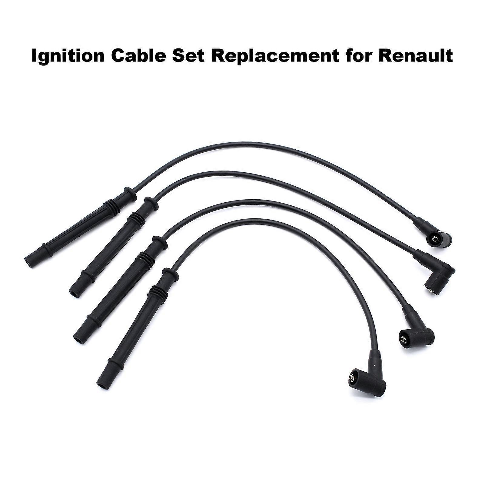 Renault Ignition Cable Set - Durable Spark Plug Wires & Coil Cap, Easy Installation