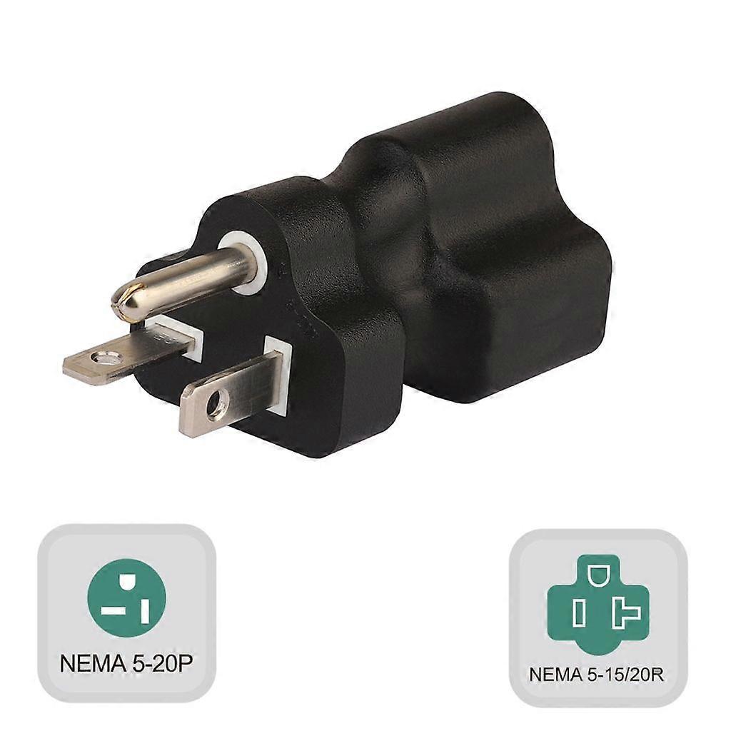 Nema 5-20P to 5-15/20R AC Adapter 5-20P Male 3Pins to 5-15/20R Conversion Plug