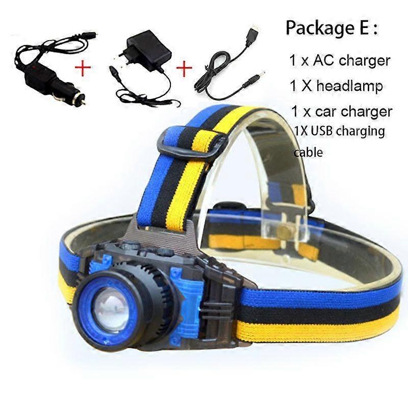 aste פנס זום LED בעוצמה גבוהה, פנס ראש, פנס ראש, לפיד, פוקוס, סאונה, דיג, קמפינג, מטען
