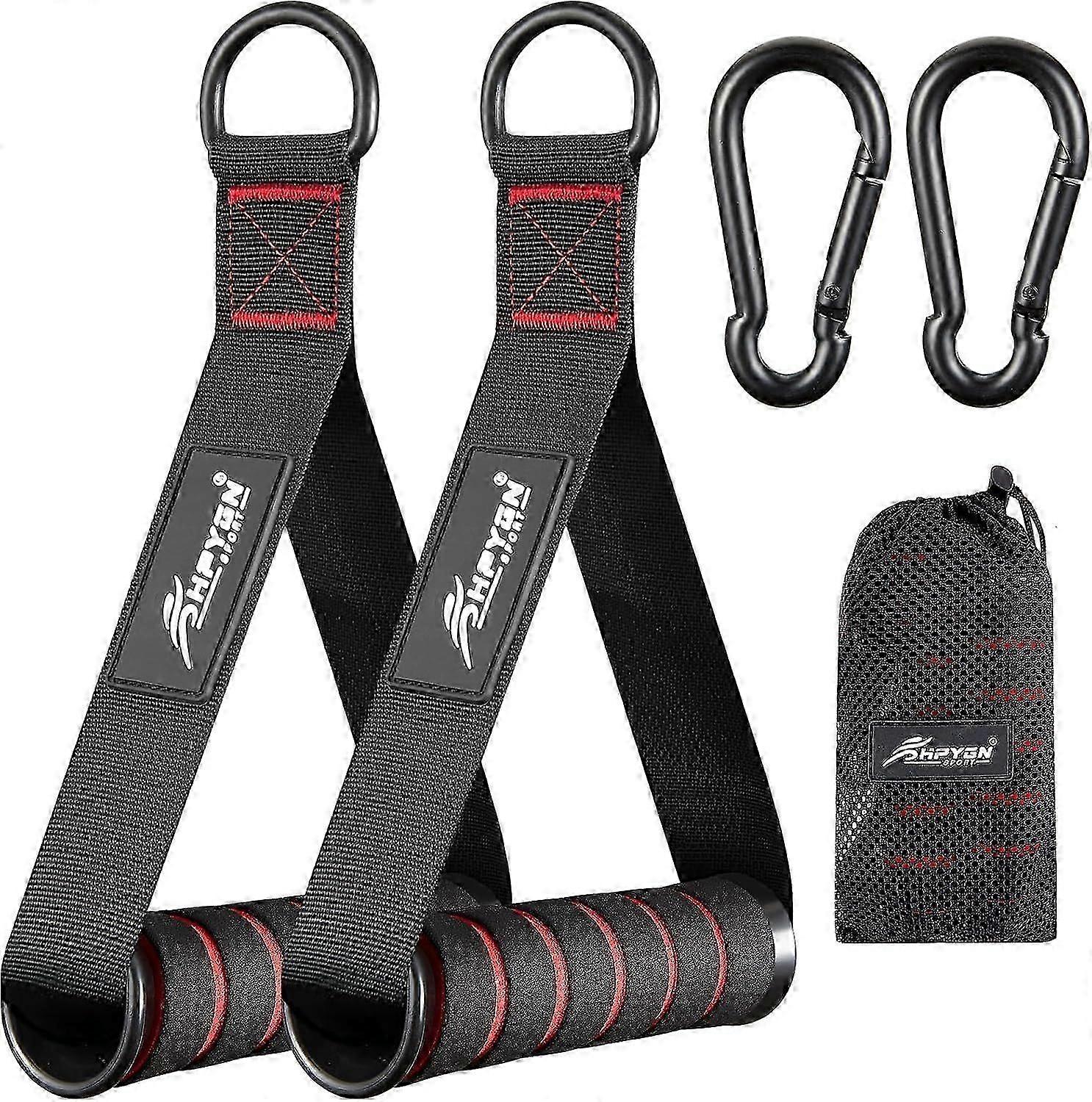 Exercise Handles, Replacement Fitness Equipment for Pilates,Yoga,Strength Trainer, Heavy Duty Comfortable Cable Handle Compatible with High Bearing Ca