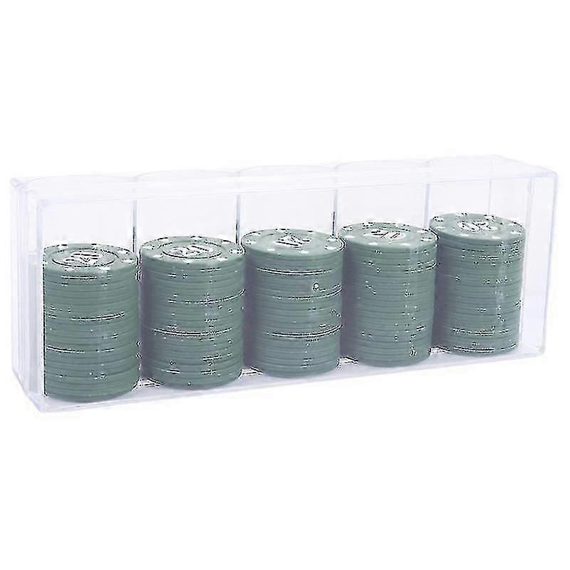4X4cm Dark Green Poker Chips & Sets 100pcs Plastic Learning Counters Chips Mini Counters Poker Chips