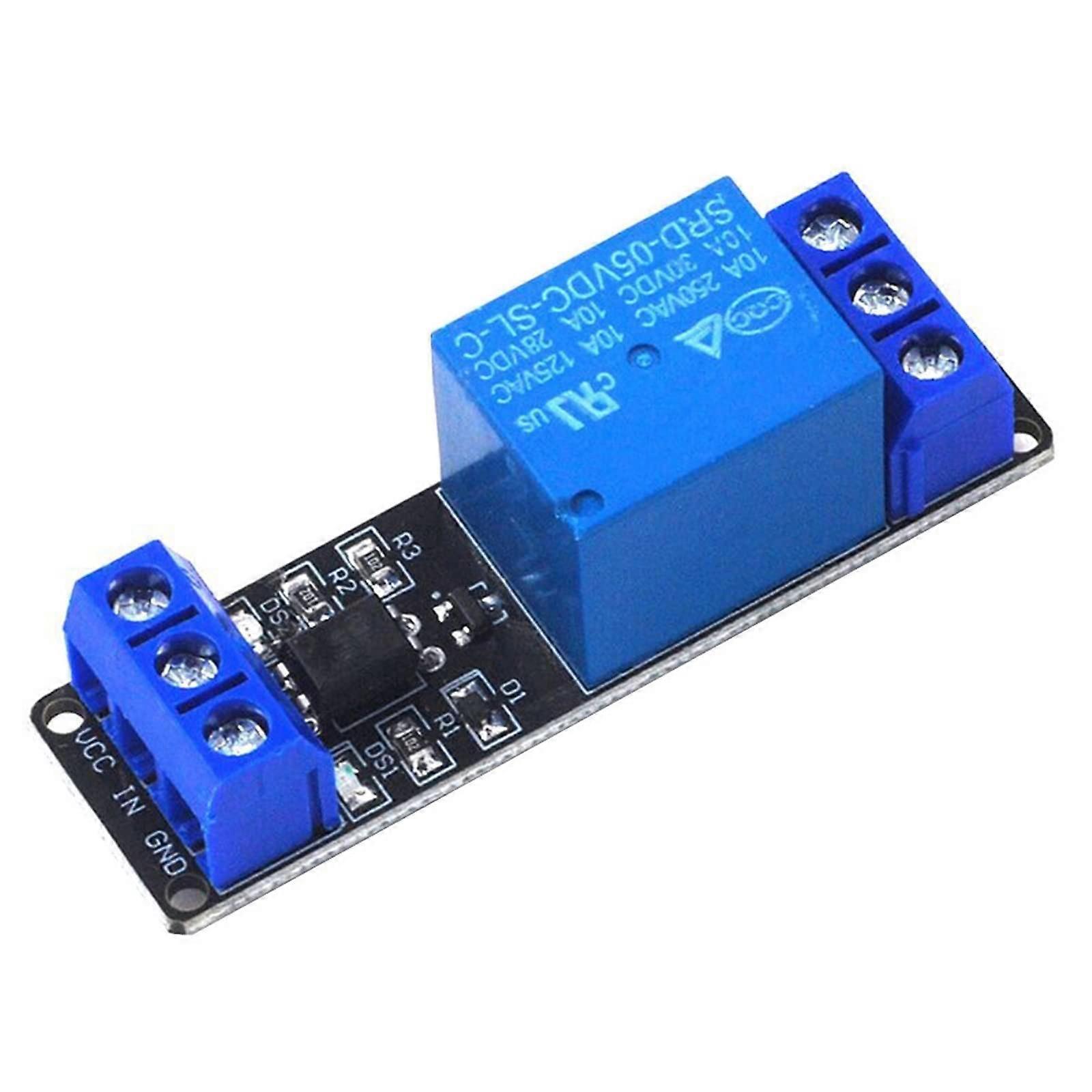 1 Channel Relay Module With Optocoupler Isolation, Low-Level Trigger, 5V/12V/24V Input, PLC Control Drive Board