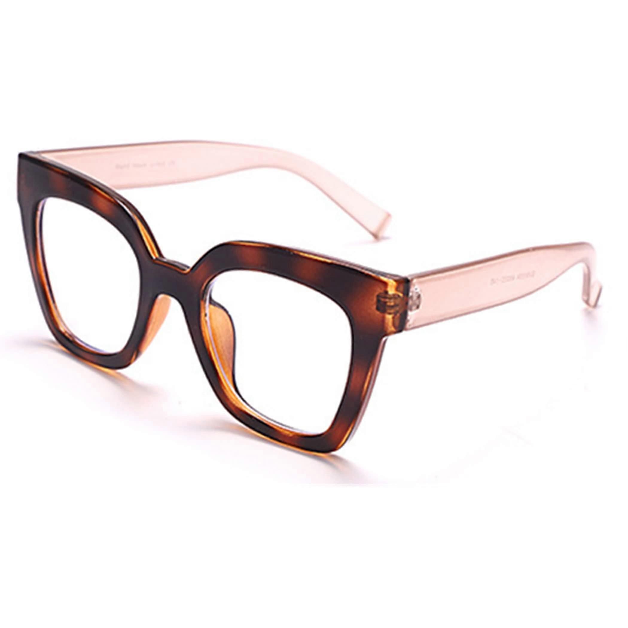 Trendy Oversized Rectangle Blue Light Blocking Reading Glasses For Women TR90 Eyewear Lightweight Frame For Computer Use