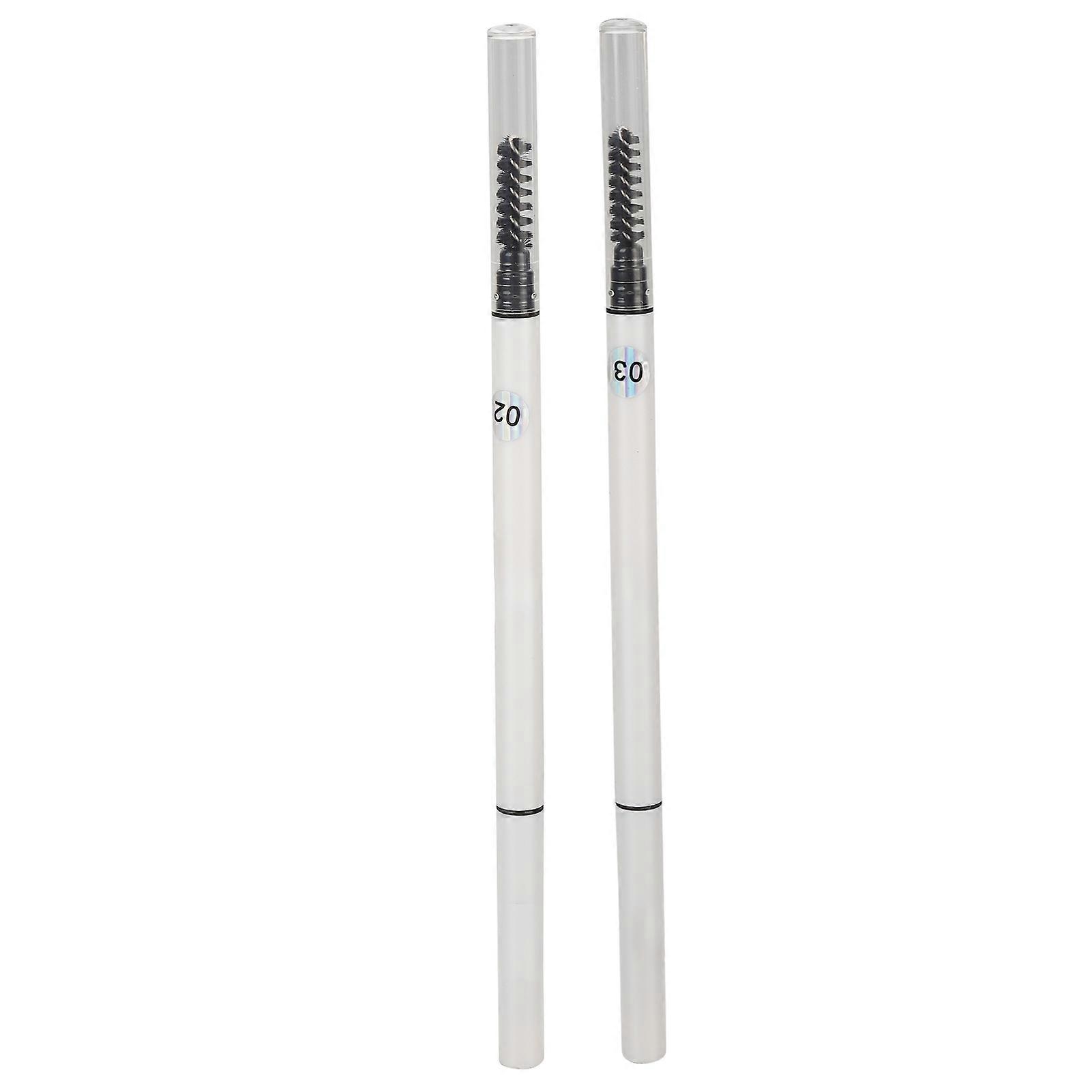 Stylo Double Ended 2 en 1 Auto Rotation Longue Durée Triangulaire Imperméable Résistant à la Transpiration Crayon De Maquillage Pour Sourcils