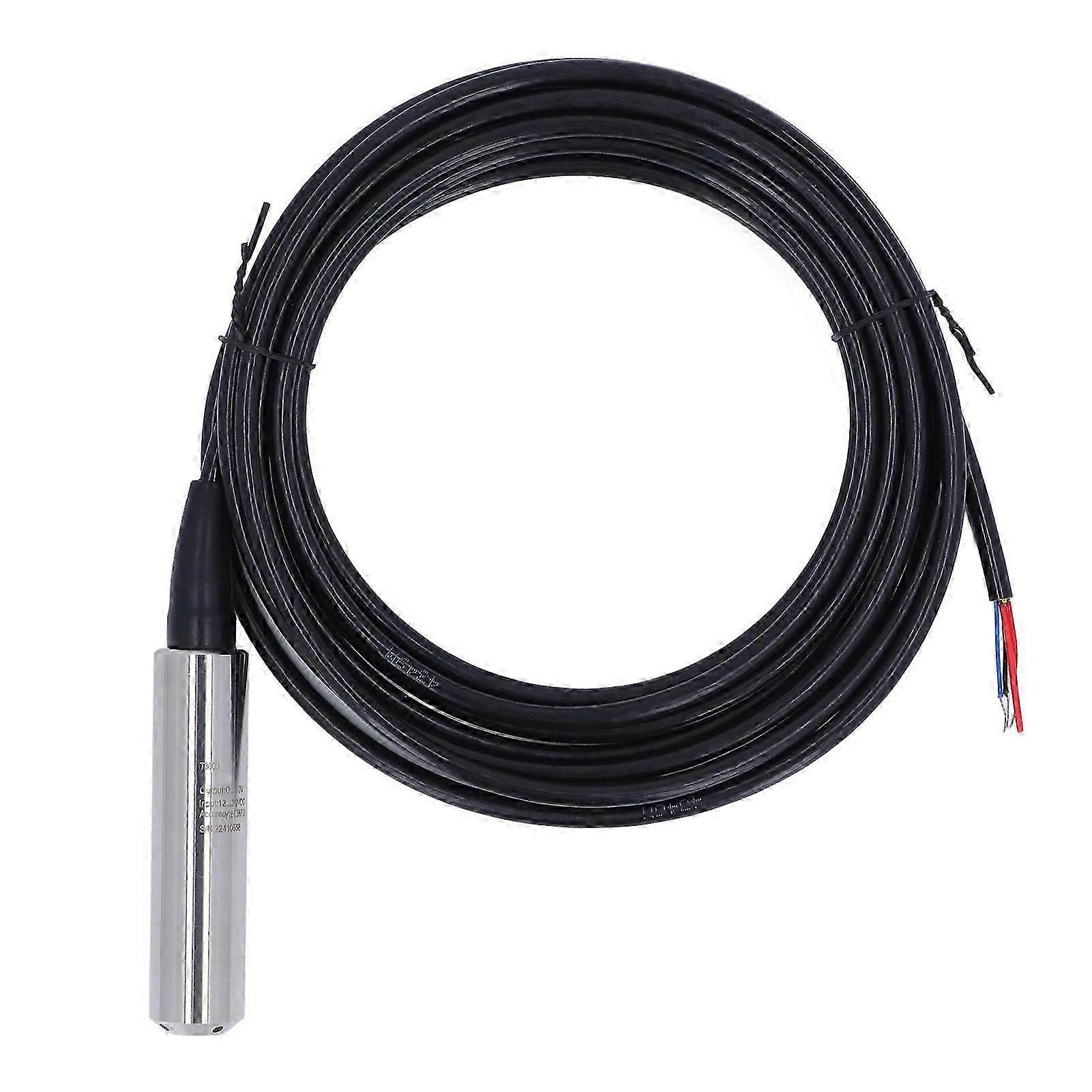 Liquid Level Transmitter Precise Sensitive IP68 Waterproof Throw in Water Level Sensor 1230VDC Power 010V Output 9m/354.3in Cable (09m Range)