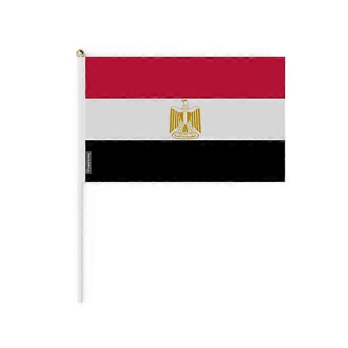 Set of Mini Flags – Egypt – 14 x 21 cm – Handheld – Polyester - 50 pieces