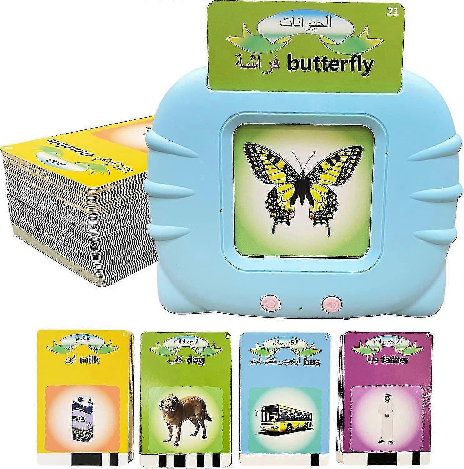 عربي إنجليزي أبجدي ناطق بطاقات فلاش للأطفال ، تعلم الحروف العربية ، 224 كلمة بصر أساسية ، ألعاب تعلم عربية للأطفال الصغار