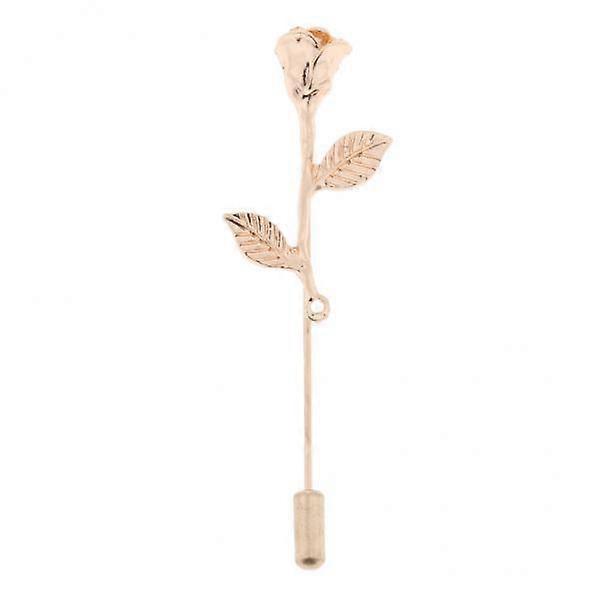 2xRose Flower Brooch Pin Gold
