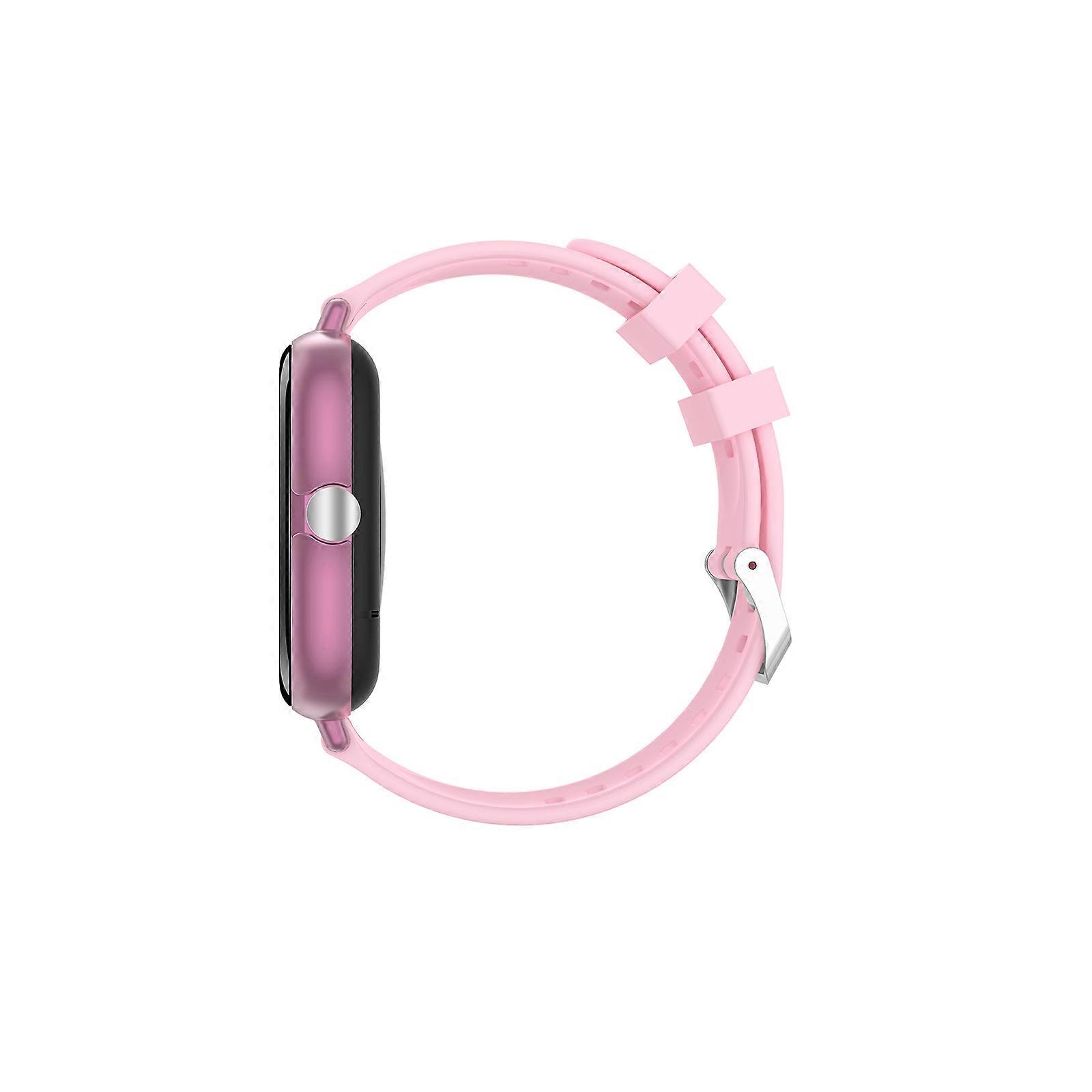Smartwatch Fitness Tracker Touch Display Bluetooth-compatible Watch with Heart Rate Monitor Blood Pressure Tracking Pink