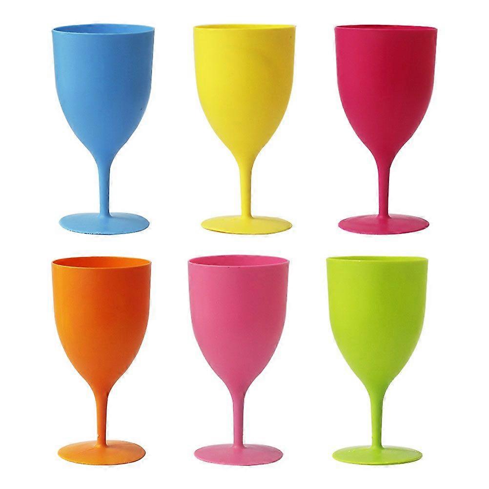 6Pcs Easter Themed Wine Goblets Colorful Party Wine Cups Plastic Champagne Goblets