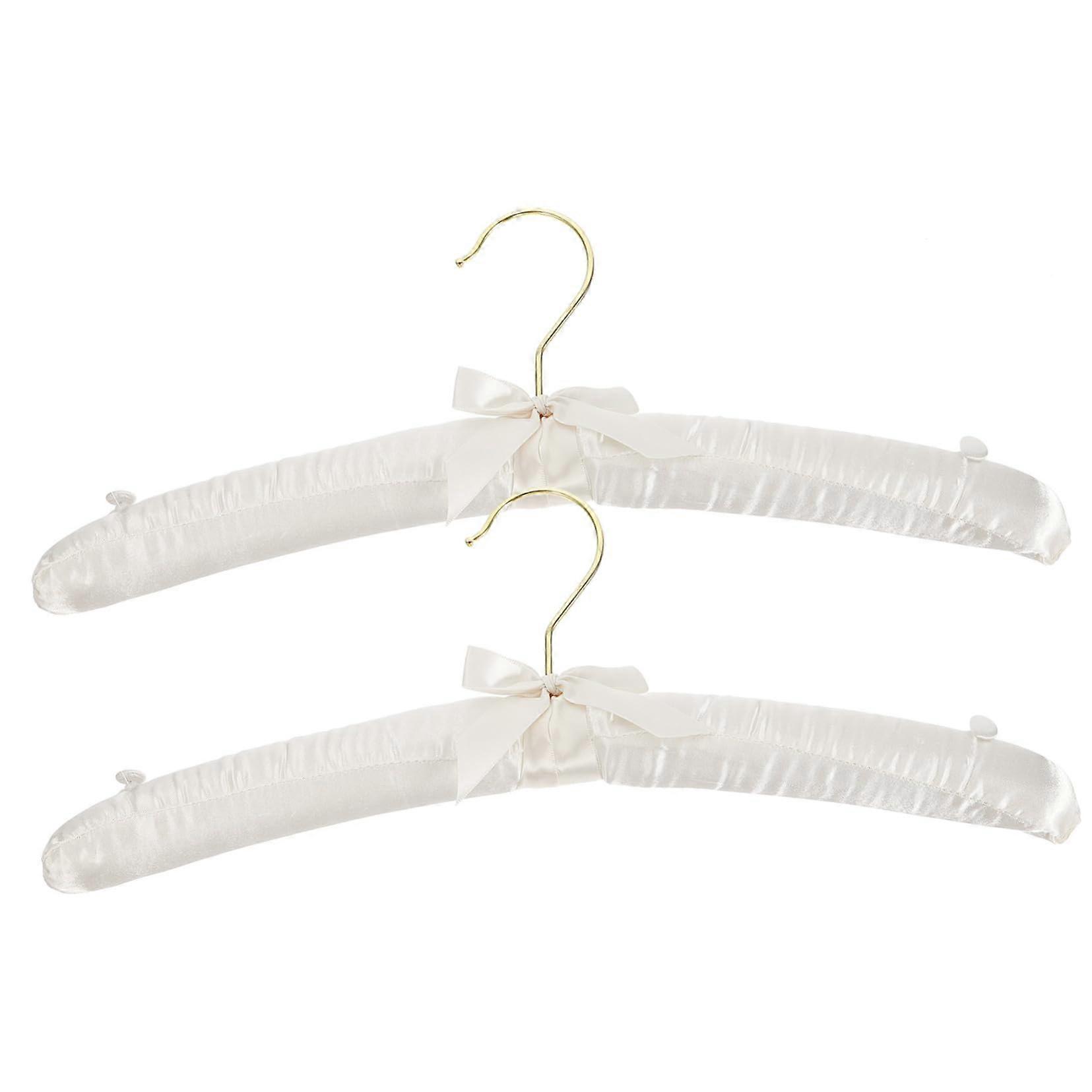 Pack of 2 NonSlip Hangers, Sturdy Clothes Rack,, White 38.50X12.00X3.00CM