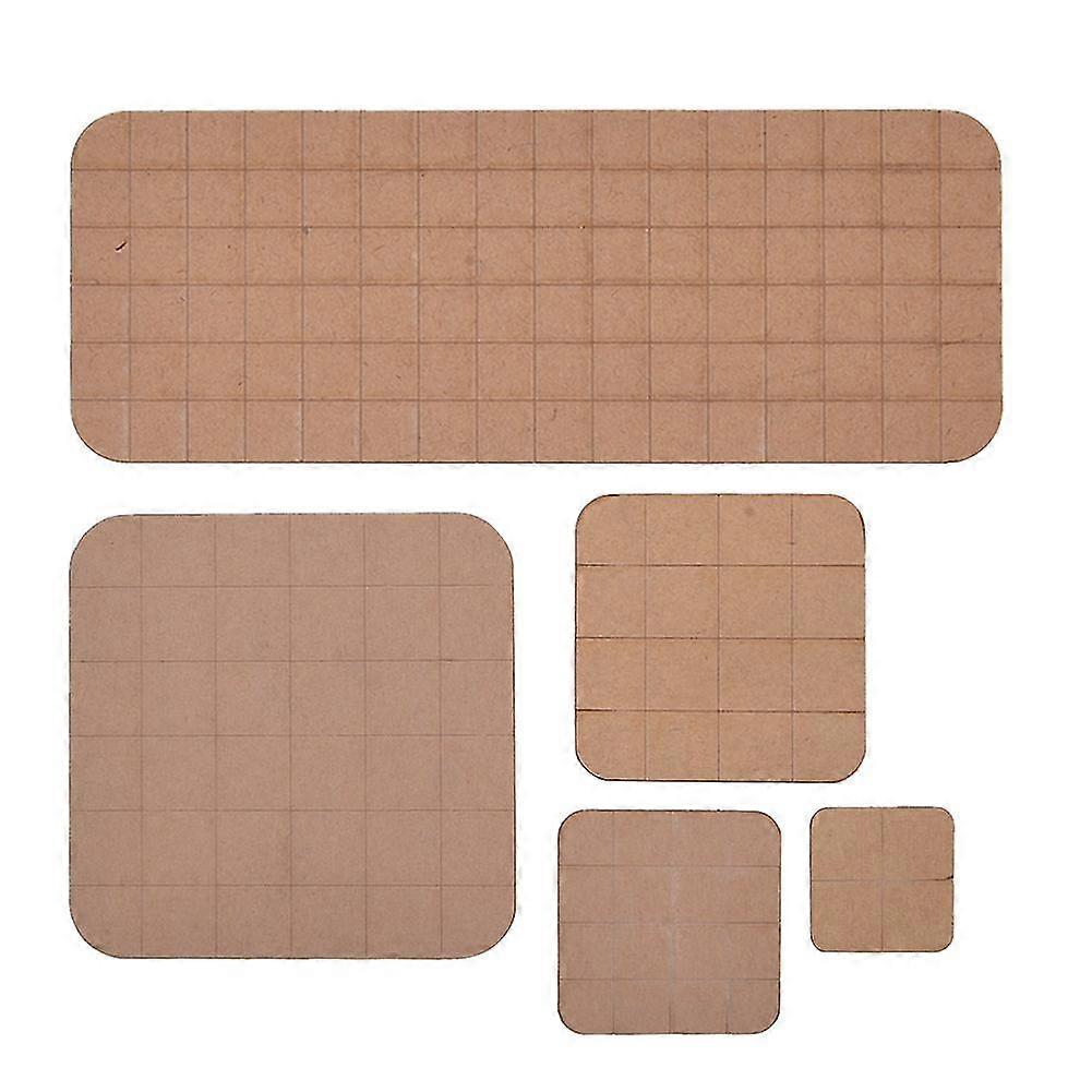 5 Pcs Transparent Acrylic Round Angle Rubber Stamp Blocks for DIY Craft