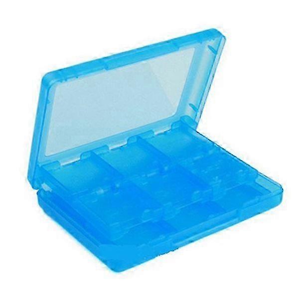 Generic 28-in-1 Game Cards Organizer Holder Case Box for DSi DS Lite 3DS Blue
