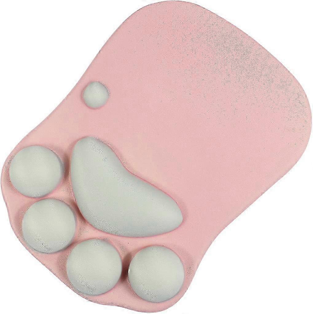 Gaming Mouse Pad with Gel Wrist Support (Pink)