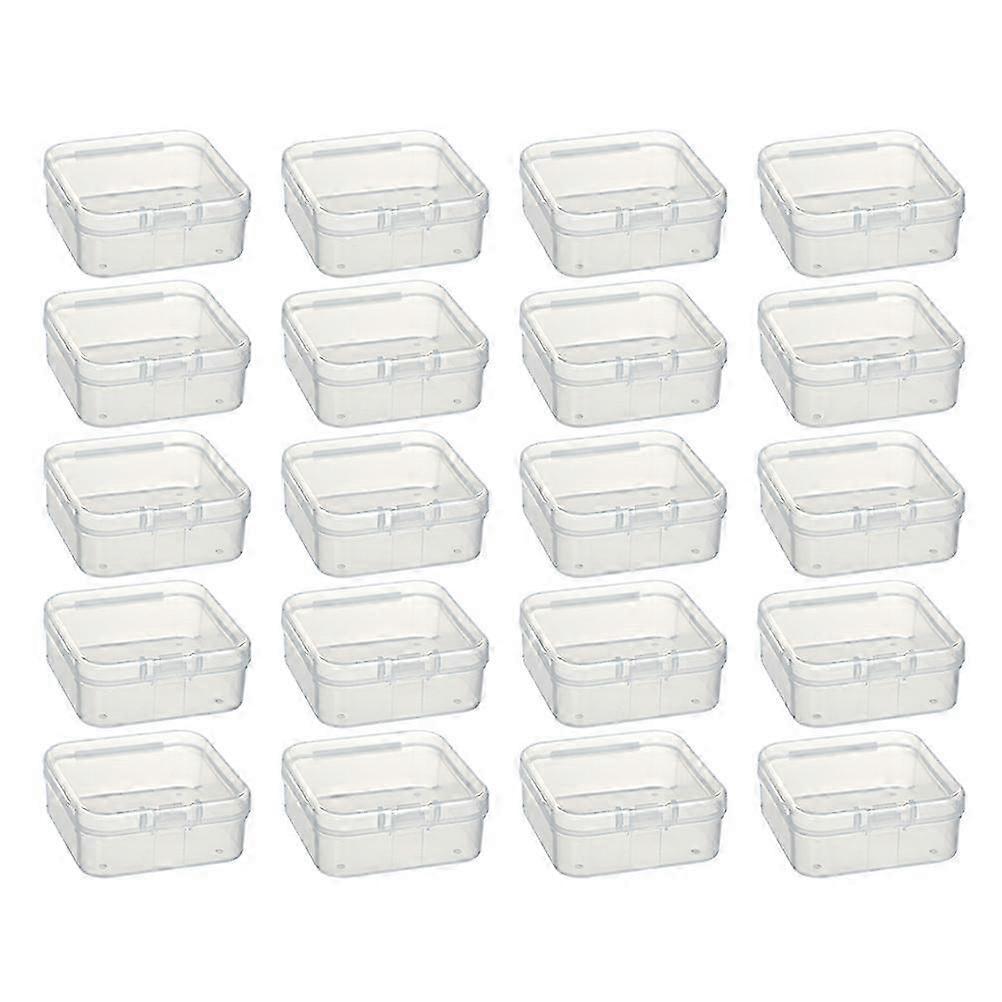 20Pcs Small Clear Plastic Containers with Lids Ideal for Organizing Beads and Other Small Items in Storage Boxes