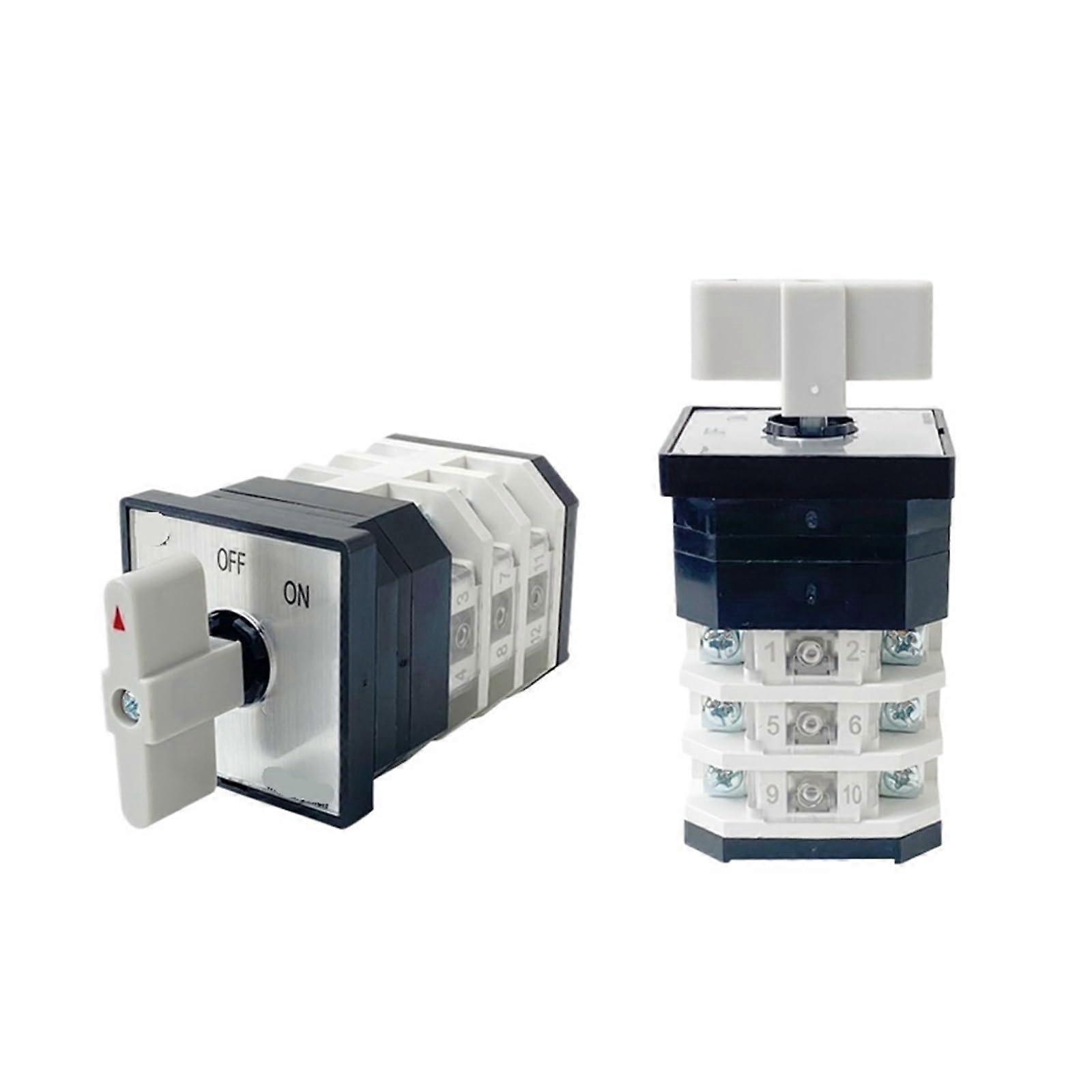 LW12-16/3 2 Pole Rotary Changeover Cam Switch, Off-ON Positions, 380V 16A Control Circuit Power Supply